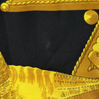 Hermes Carre 90 Cuillers D'afrique African Spoon Scarf Silk Black Yellow — view 4
