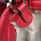Gucci GG Pattern Handbag 2-Way Canvas Red Beige — view 7