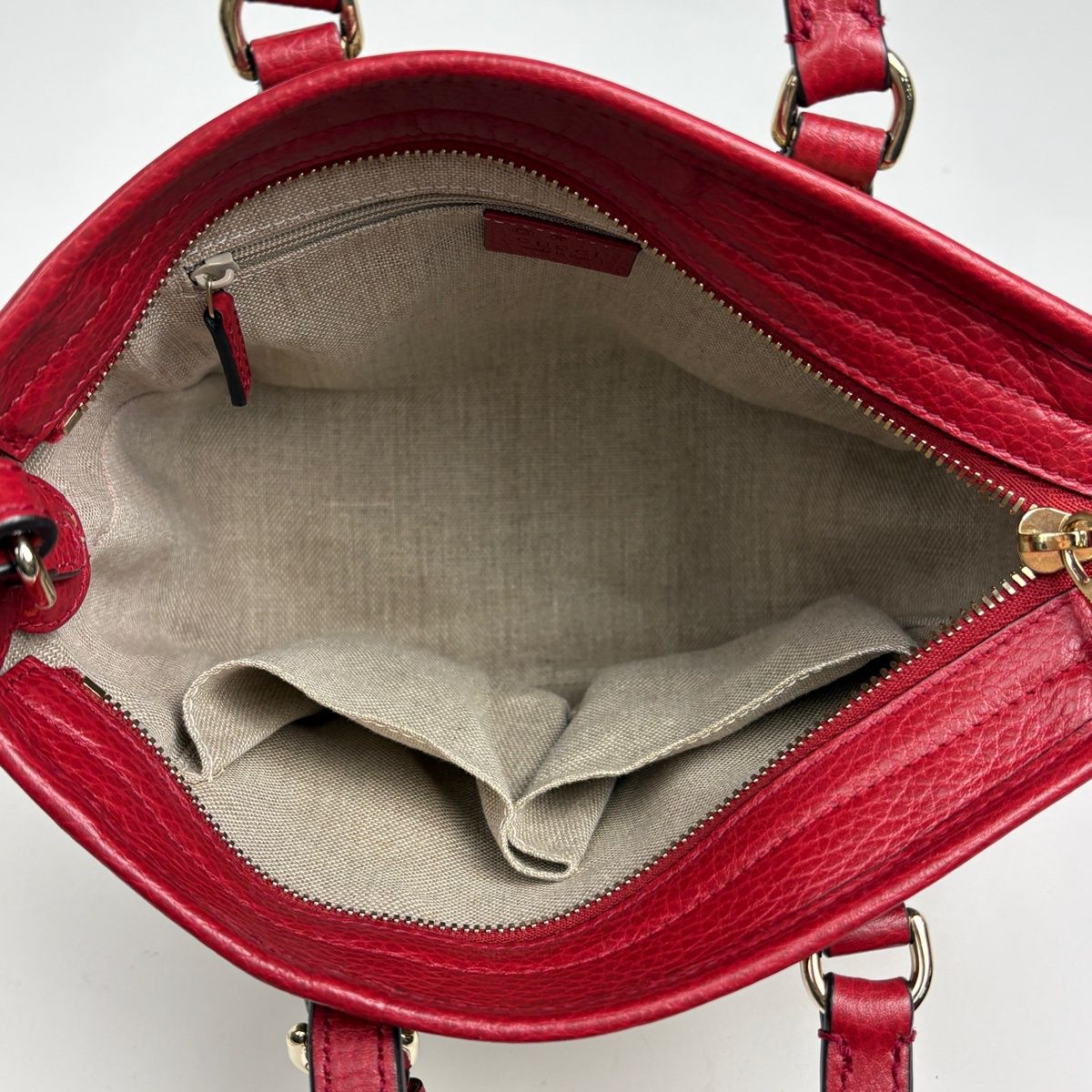 Gucci GG Pattern Handbag 2-Way Canvas Red Beige — view 9
