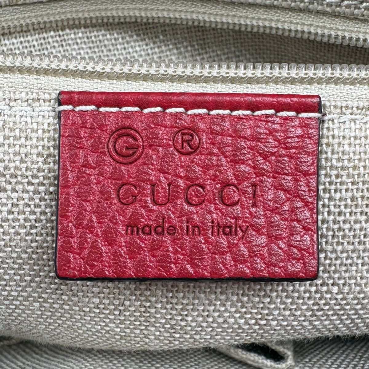 Gucci GG Pattern Handbag 2-Way Canvas Red Beige — view 8