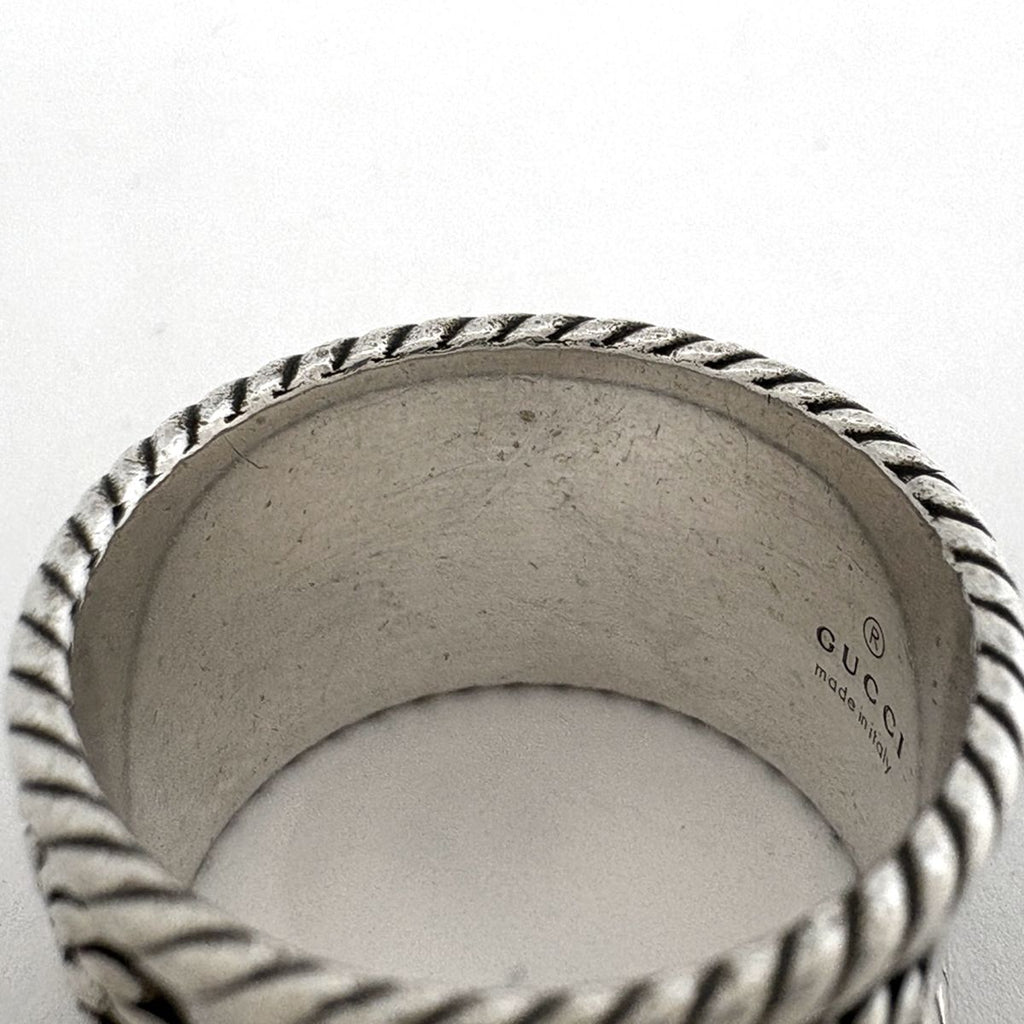 Gucci Double Wide Ring GG Marmont 925 Sterling Silver — view 4