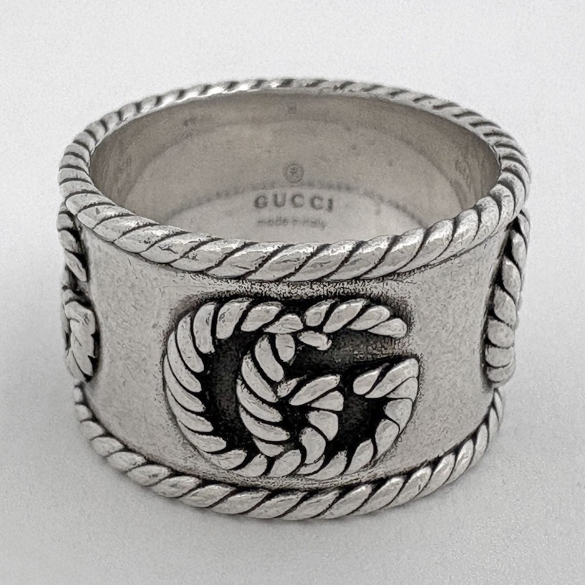 Gucci Double Wide Ring GG Marmont 925 Sterling Silver — view 2