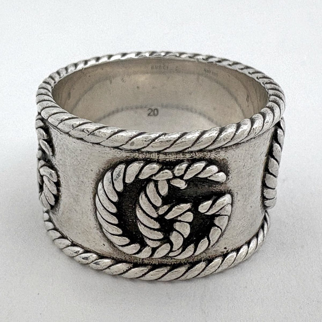 Gucci Double Wide Ring GG Marmont 925 Sterling Silver — view 3