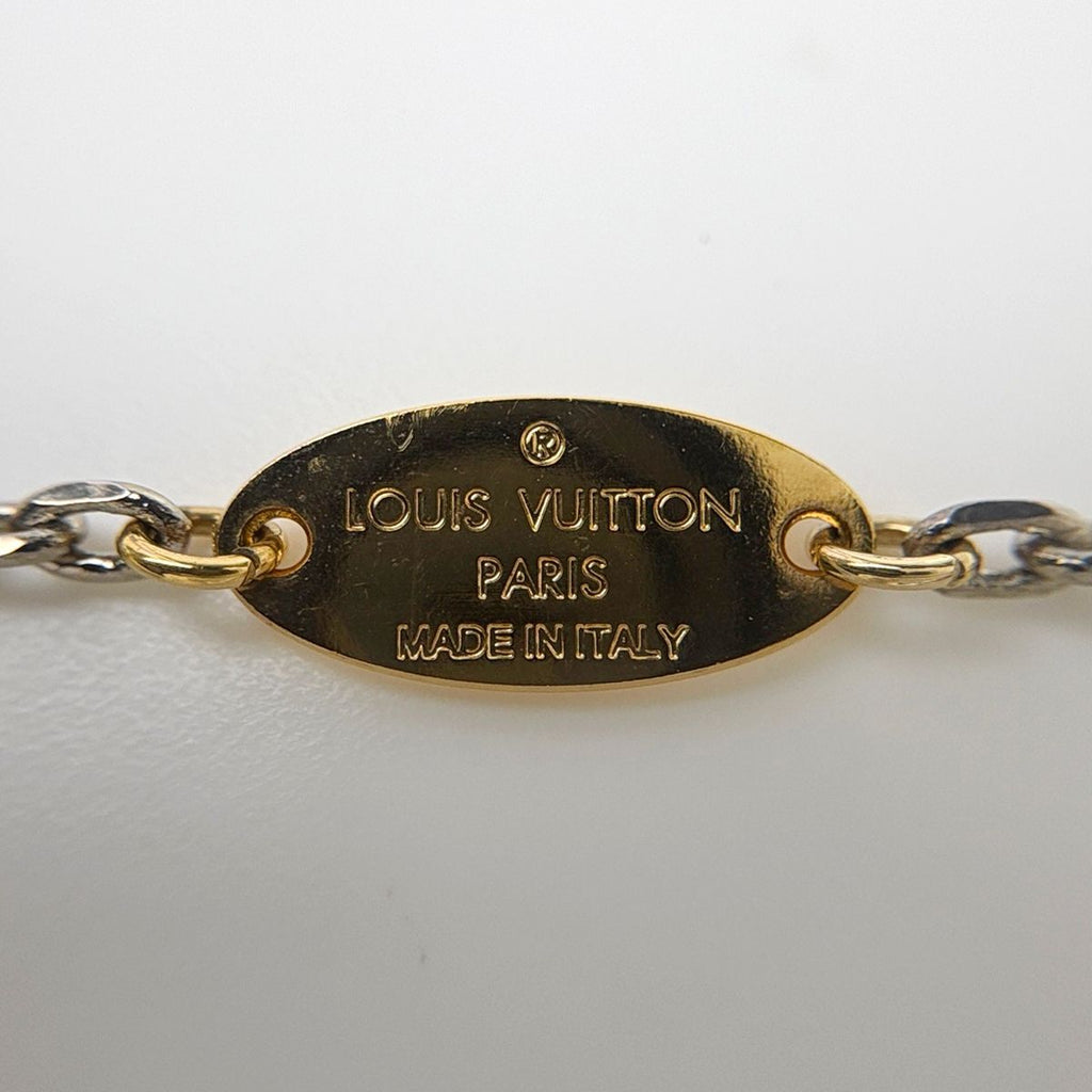 Louis Vuitton Sautoir Logo Mania Long Necklace Metal Gold Silver — view 4