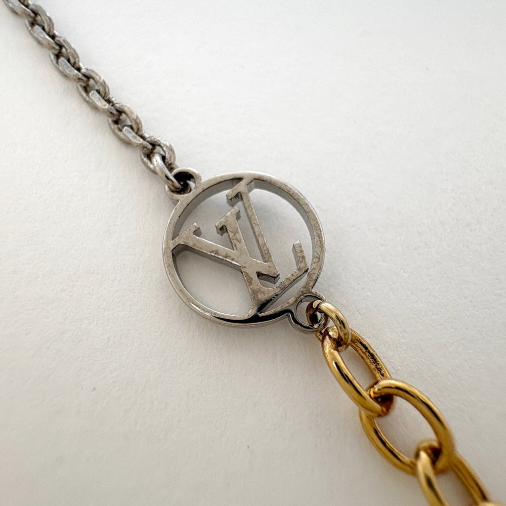 Louis Vuitton Sautoir Logo Mania Long Necklace Metal Gold Silver — view 3