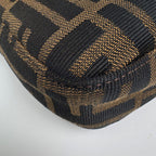 Fendi Zucca Pattern Mamma Baguette Shoulder Bag Canvas Brown — view 3