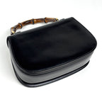 Gucci Bamboo Handbag 2-Way Vintage Leather Black — view 2
