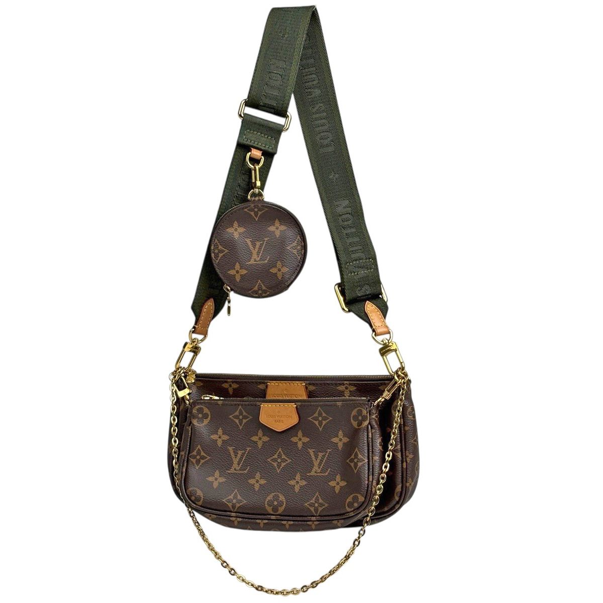 Louis Vuitton Multi Pochette Pouch Porte-Monnaie Mini Shoulder Bag Monogram