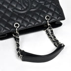 Chanel CC Logo Chain Tote Shoulder Bag Quilted Grand Shopping GST Caviar — view 6