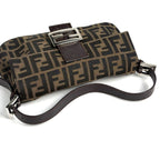Fendi Zucca Pattern Mamma Baguette Shoulder Bag Canvas Brown — view 9