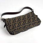 Fendi Zucca Pattern Mamma Baguette Shoulder Bag Canvas Brown — view 2