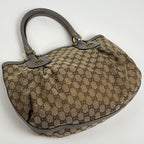 Gucci GG Pattern Tote Interlocking Studs Canvas Beige Gray — view 2