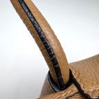 Prada Logo Handbag 2-Way Leather Brown — view 5
