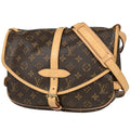 Louis Vuitton Saumur Crossbody Shoulder Bag Monogram Brown