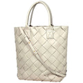 Bottega Veneta Maxi Intrecciato Cava Tote 2-Way Leather Ivory