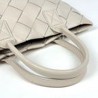 Bottega Veneta Maxi Intrecciato Cava Tote 2-Way Leather Ivory — view 7