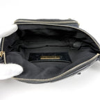 Chanel CC Logo Belt Bag Quilted Caviar Leather Black — view 9
