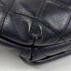 Chanel CC Logo Belt Bag Quilted Caviar Leather Black — view 3