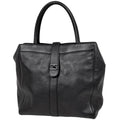 Chanel CC Logo Tote Leather Black