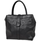 Chanel CC Logo Tote Leather Black