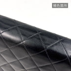 Chanel Quilted Single Flap Chain Shoulder Bag CC Logo Leather Black — view 7