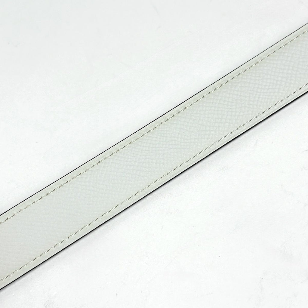 Hermes Constance Reversible Belt Leather Gray White — view 2