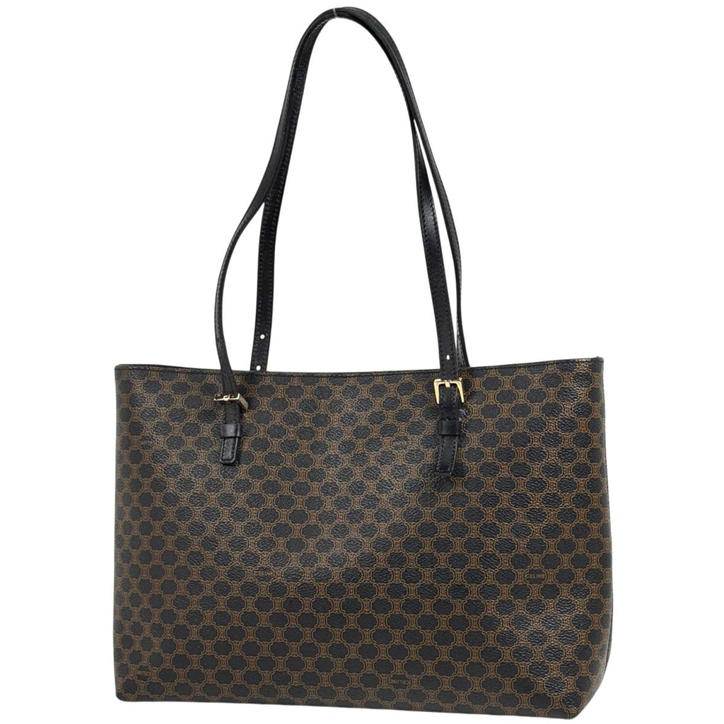 Celine Macadam Pattern Tote Brown Black