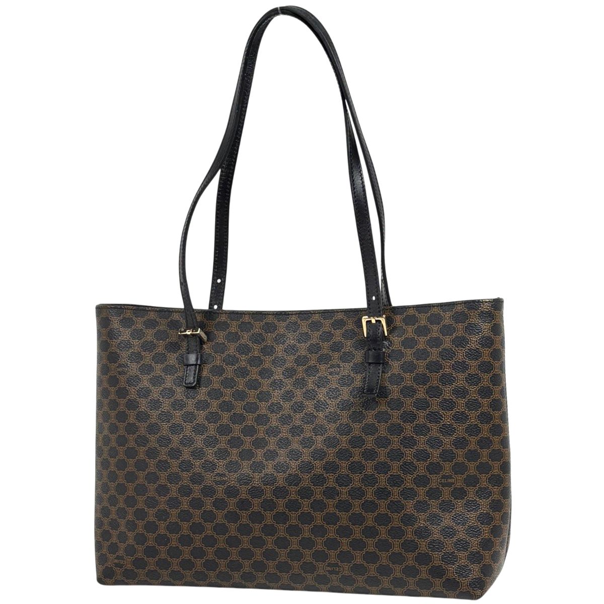Celine Macadam Pattern Tote Brown Black