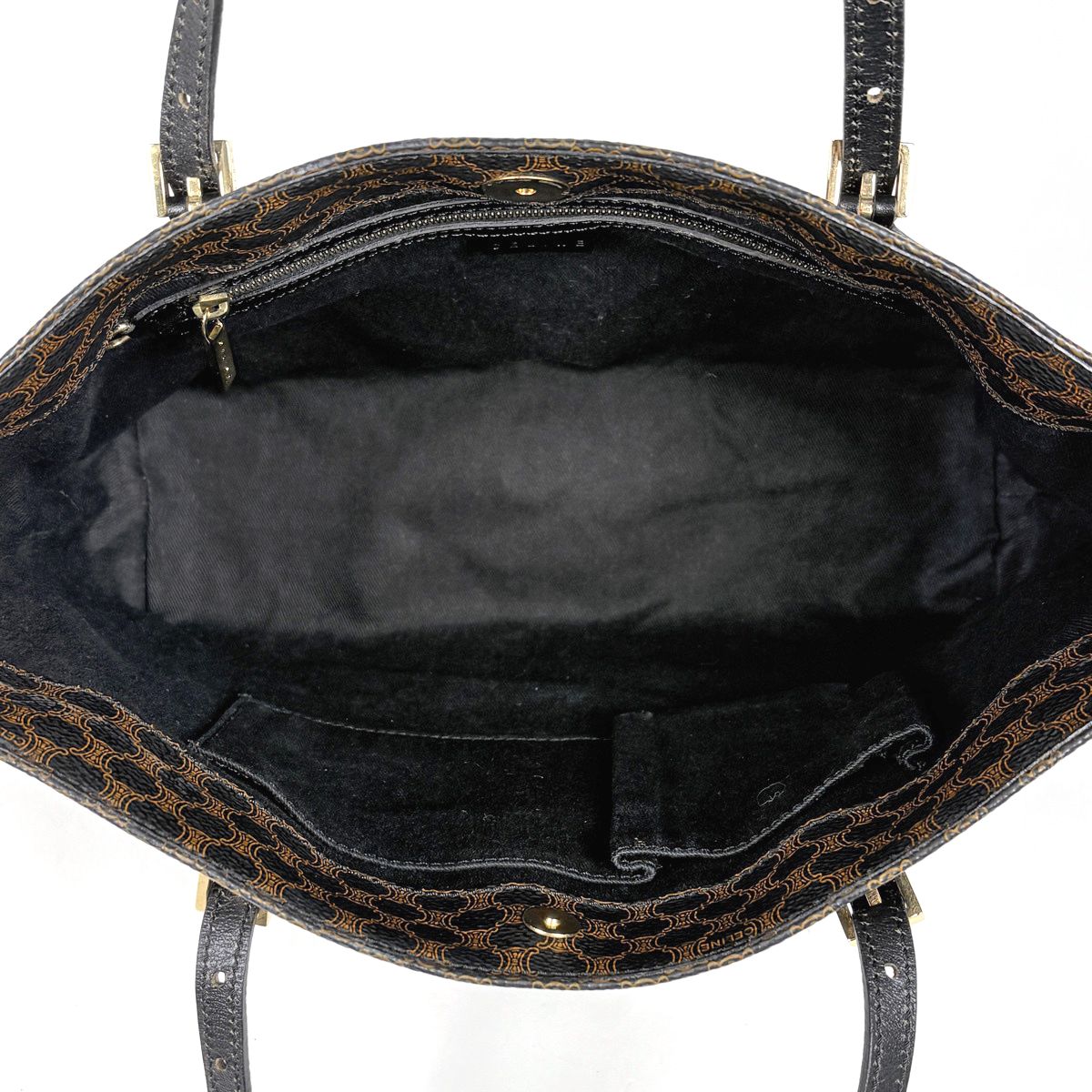 Celine Macadam Pattern Tote Brown Black — view 7