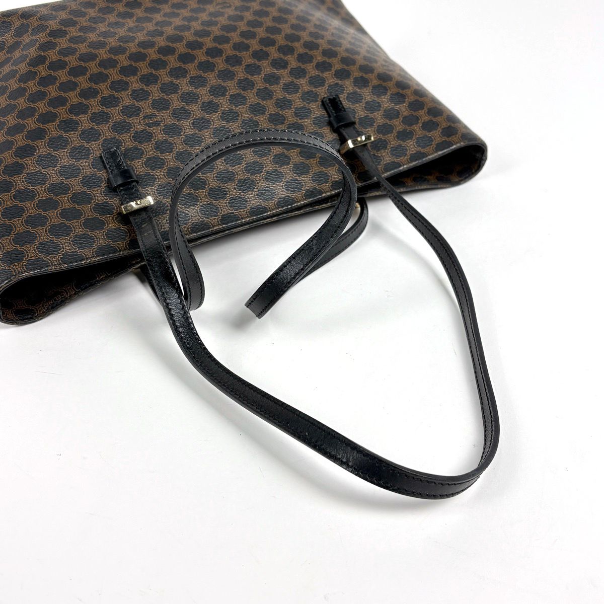 Celine Macadam Pattern Tote Brown Black — view 5