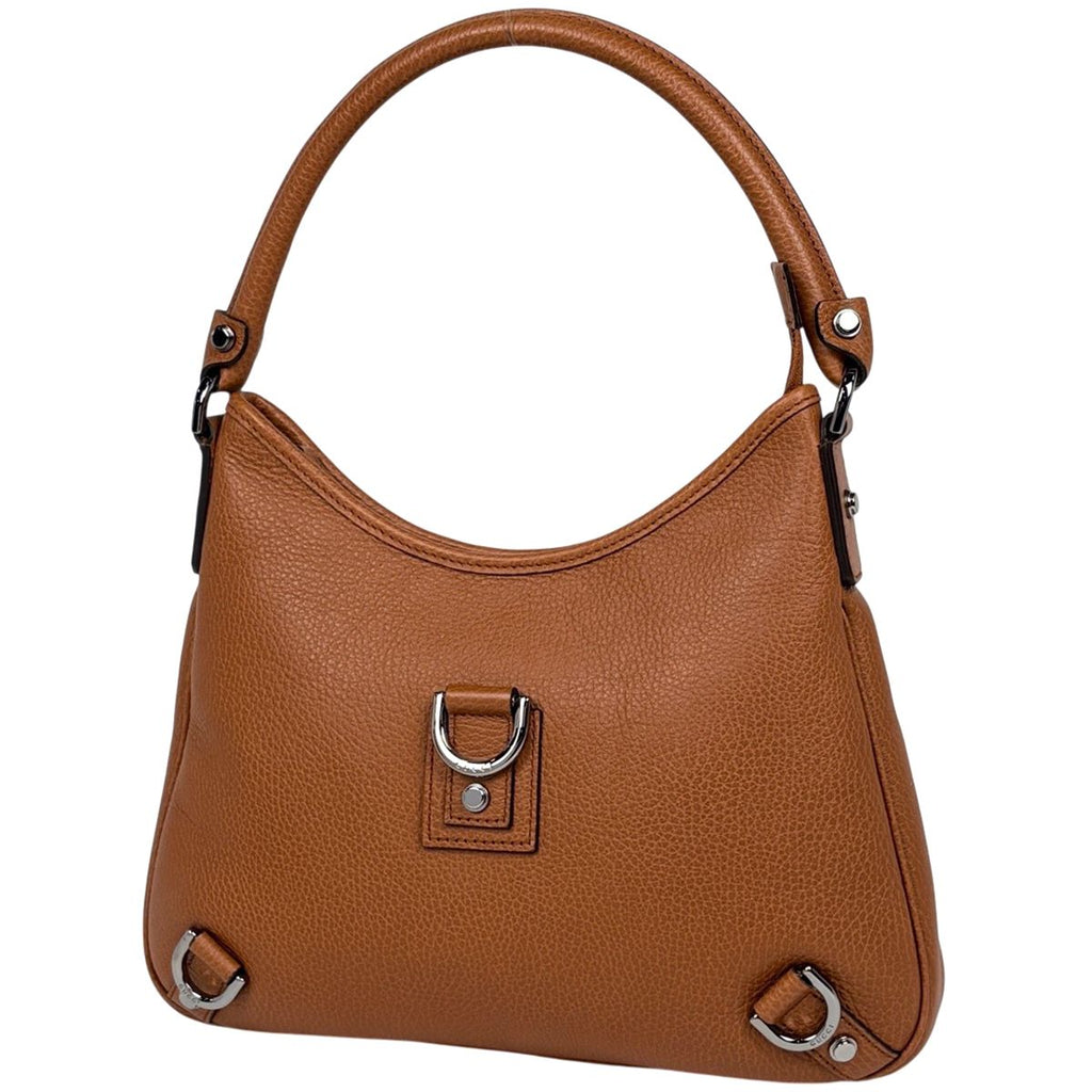 Gucci Logo Shoulder Bag Abbey Leather Brown