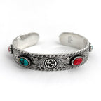 Gucci Cat Head Bangle Interlocking 925 Sterling Silver Bracelet — view 2