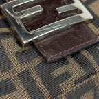 Fendi Zucca Pattern Shoulder Bag Mamma Baguette Canvas Brown — view 5