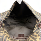 Fendi Zucca Pattern Shoulder Bag Mamma Baguette Canvas Brown — view 9