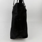 Prada Tote Nylon Leather Black Vintage — view 5