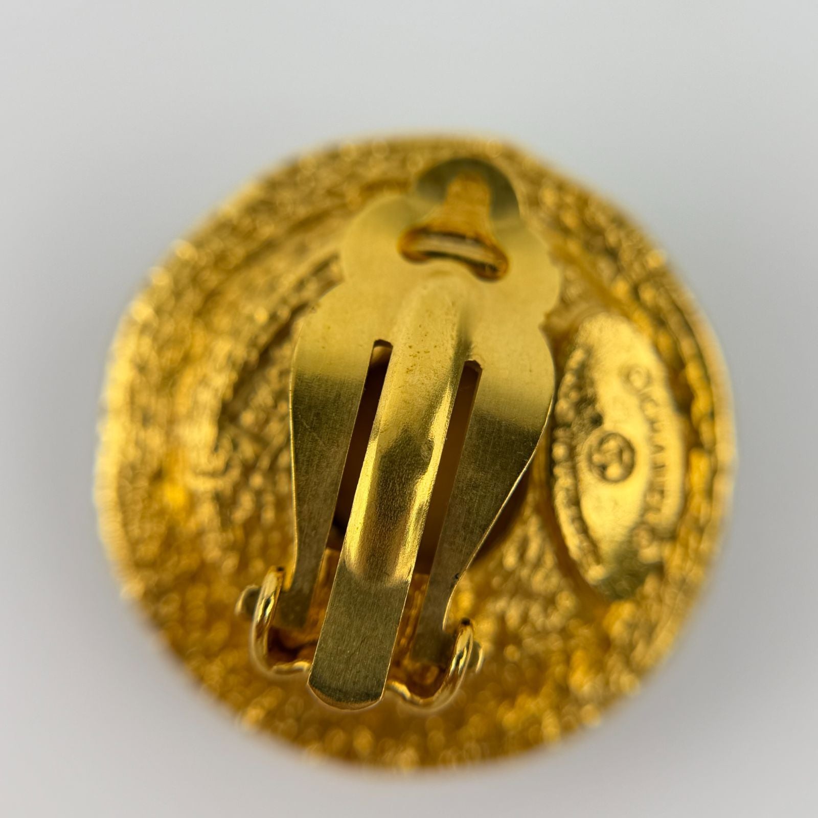 Chanel Earrings Plated Blue Gold Vintage — view 3