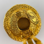 Chanel Earrings Plated Blue Gold Vintage — view 4