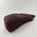 Chanel Shoulder Bag Shearling Suede Bordeaux Gold Vintage — view 8