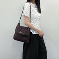 Chanel Shoulder Bag Shearling Suede Bordeaux Gold Vintage