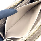 Louis Vuitton Zippy Wallet Monogram Empreinte Leather Beige Round Gold — view 8