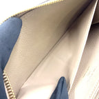Louis Vuitton Zippy Wallet Monogram Empreinte Leather Beige Round Gold — view 9