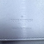 Louis Vuitton LV Aerogram Leather Navy Wallet Silver — view 4