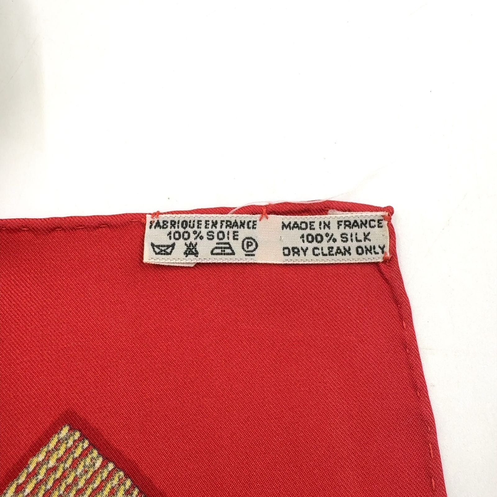 Hermes Chouveau du Tre Carre 90 Silk Red Scarf — view 3