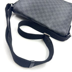 Louis Vuitton District Damier Graphite Leather Black Shoulder Bag Silver — view 6