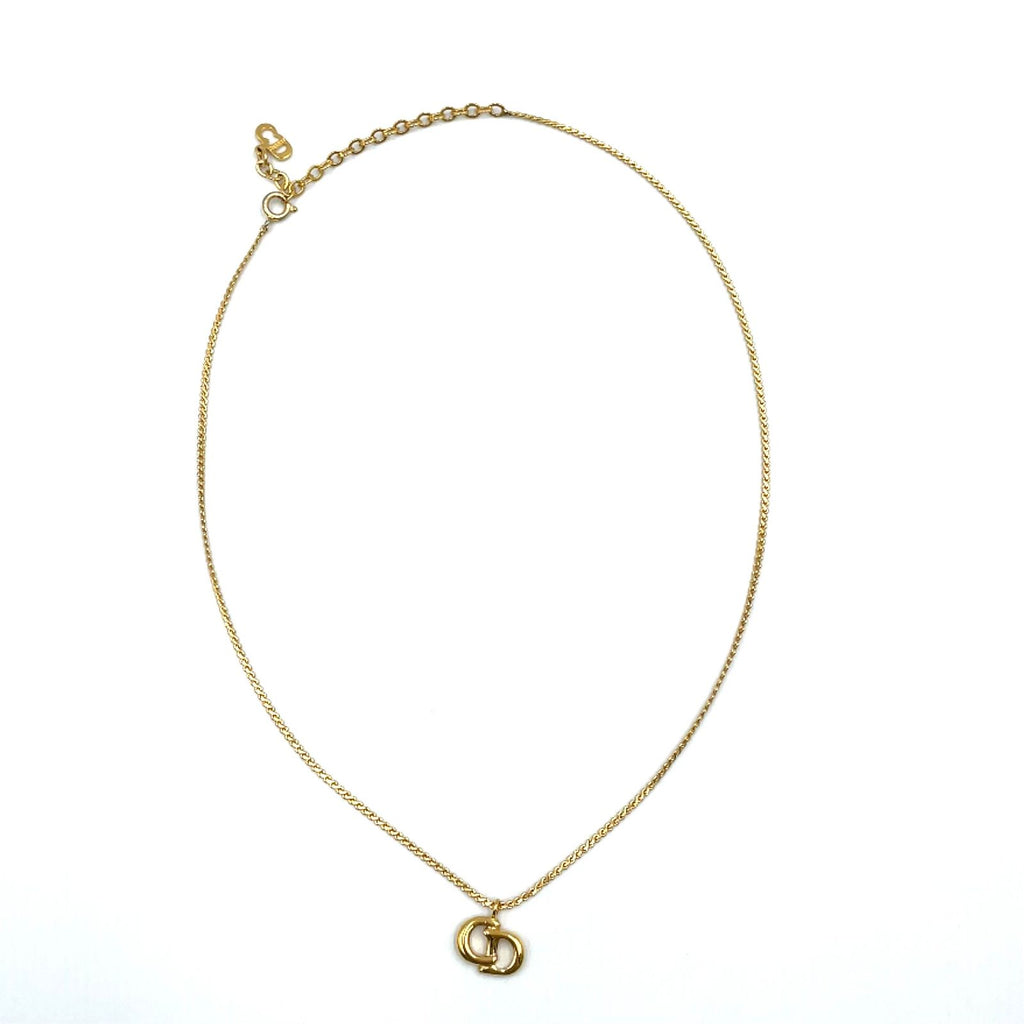 Dior CD Logo Gold Plated Necklace — view 3