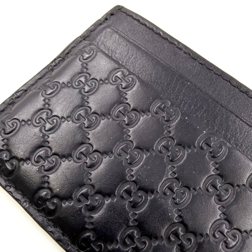 Gucci Micro Guccissima Leather Black Card Case — view 5