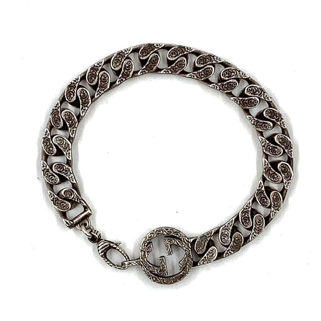 Gucci Interlocking Silver Bracelet — view 3