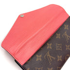 Louis Vuitton Portefeuille Marie Louron Leather Pink Brown Wallet Silver — view 5