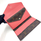 Louis Vuitton Portefeuille Marie Louron Leather Pink Brown Wallet Silver — view 3