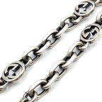Gucci Interlocking Silver Chain Bracelet — view 5